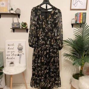 ASTR the Label Anais Dress Black Multi Floral
